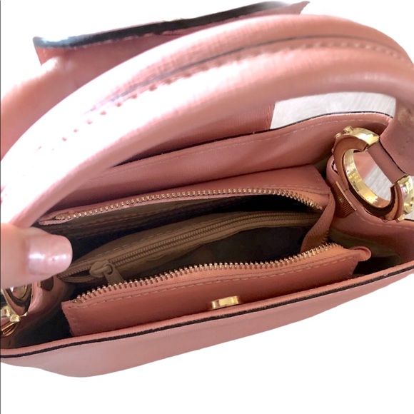 Vera Pelle Pink Leather Crossbody Made in Italy - Picture 4 of 7